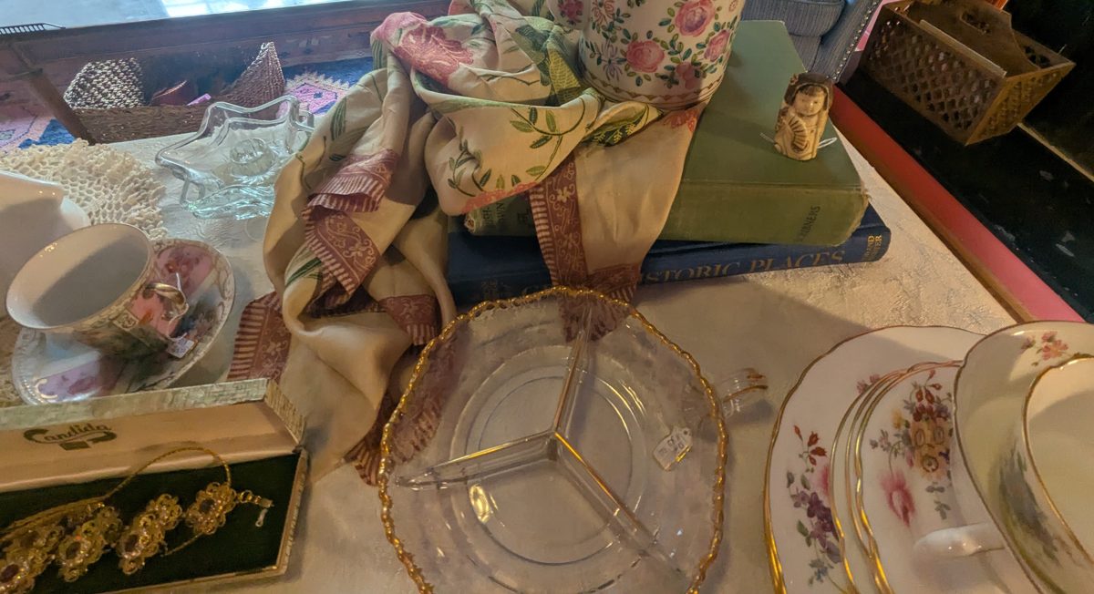 Teapots, batik & tea-party glass